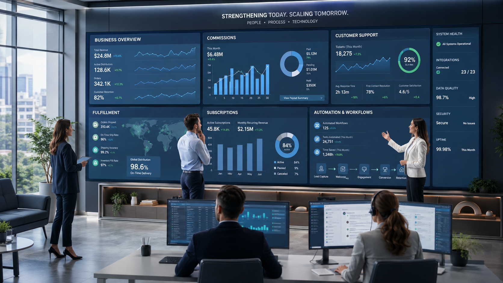 Direct sales operations and technology dashboards